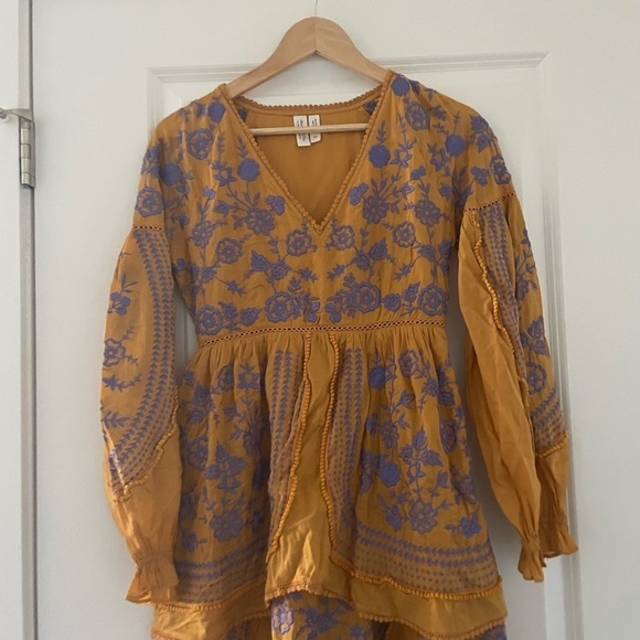 Anthropologie Meadow Rue Lisette Embroidered Dress - Picture 4 of 9